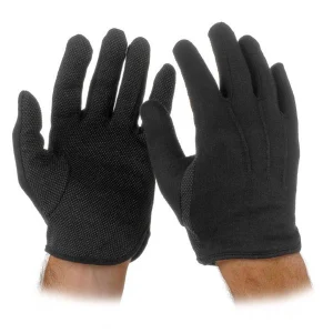 Black Cotton Sure-Grip Gloves