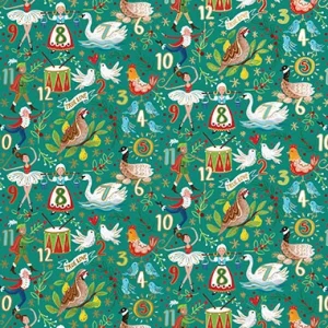 24 in x 208 ft, Holiday Wrapping Paper, 12 Days