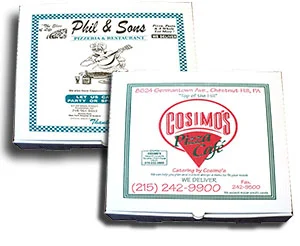Custom Claycoat White Printed Pizza Boxes