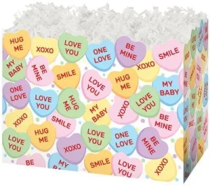10 1/4 x 6 x 7 1/2, Gift Baskets, Conversation Hearts