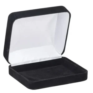 3 7/8 x 3 1/4 x 1 1/2, Echelon Velour Collection, Navy Blue