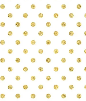 30 in x 208 ft, Graphics Wrapping Paper, Gold Dots On White