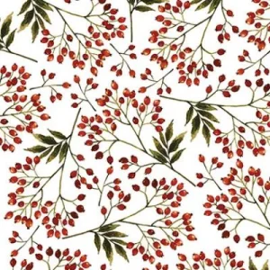 20 x 30, Christmas and Valentines Style Tissue, Snow Berries
