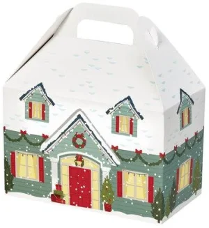 8 1/2 x 5 x 5 1/2, Theme Gable Gift Basket Boxes, Home for the Holidays