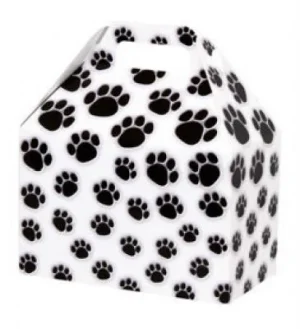 8 1/2 x 5 x 5 1/2, Theme Gable Gift Basket Boxes, Pawprints