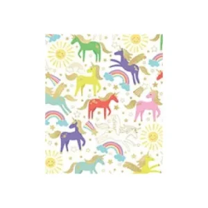 30 in x 208 ft, Kids Wrapping Paper, Unicorns