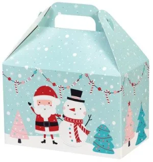 8 1/2 x 5 x 5 1/2, Theme Gable Gift Basket Boxes, Winter Wonderland