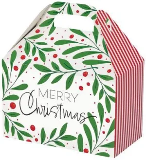 8 1/2 x 5 x 5 1/2, Theme Gable Gift Basket Boxes, Wintergreen Christmas