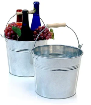 8 1/2 inch Galvanized Pail Wooden Handle