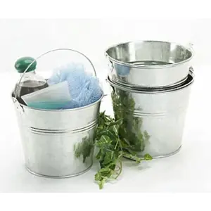 Galvanized Pails with Metal Handle
