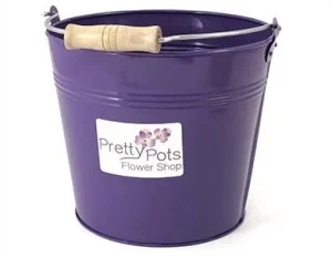 2 1/2 dia x 2H, Galvanized Votive Candle Pail, Purple